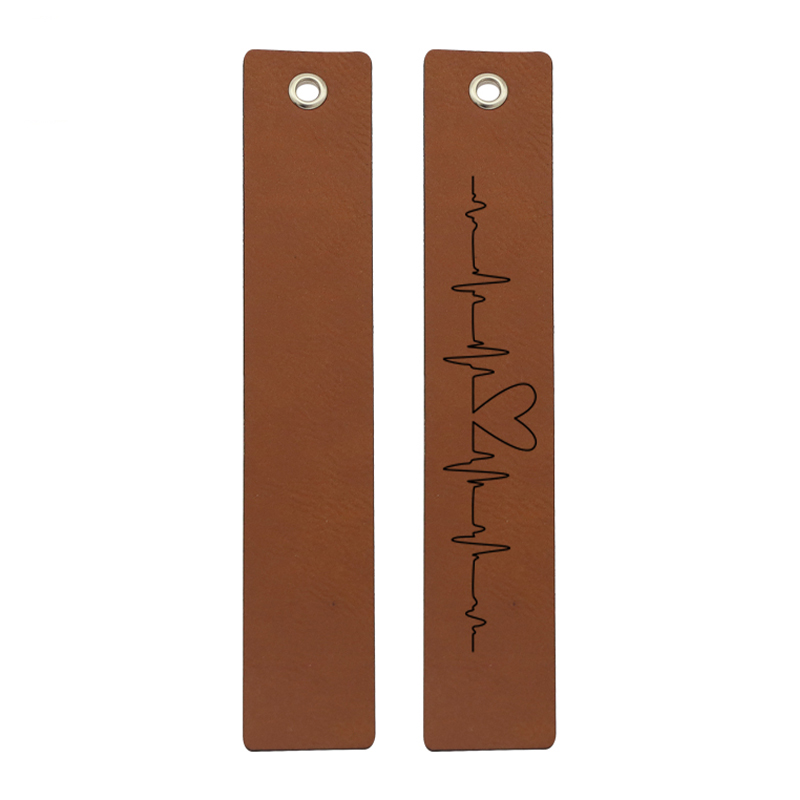 Laserable Leatherette Long Figura Bookmark