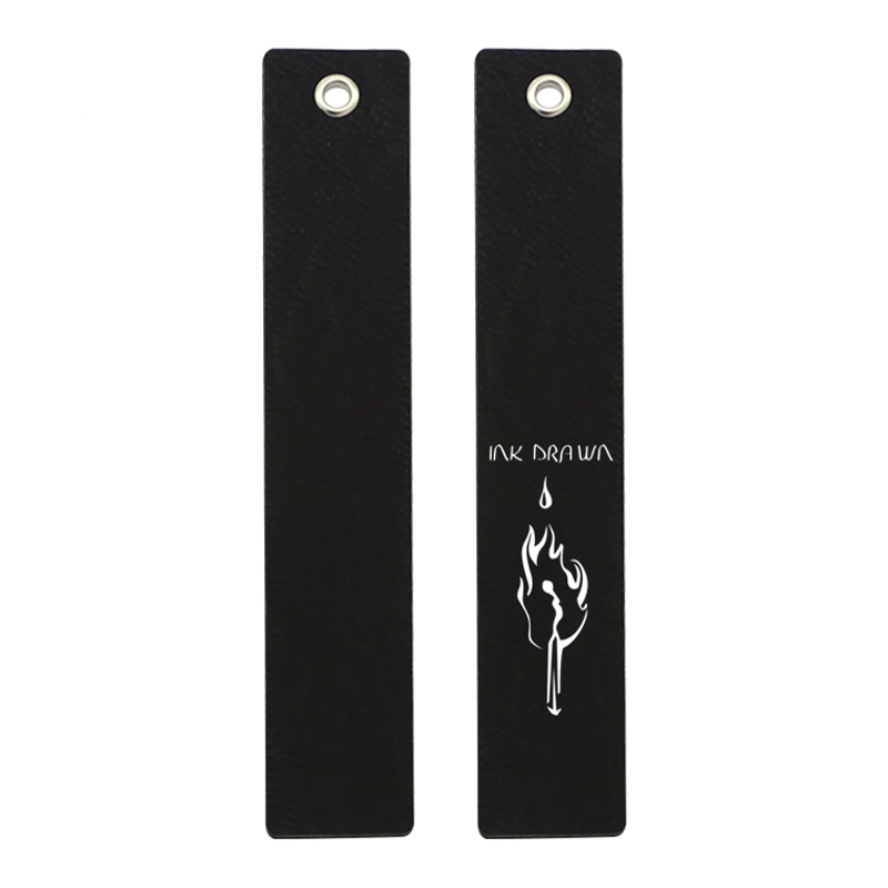 Laserable Leatherette Long Figura Bookmark