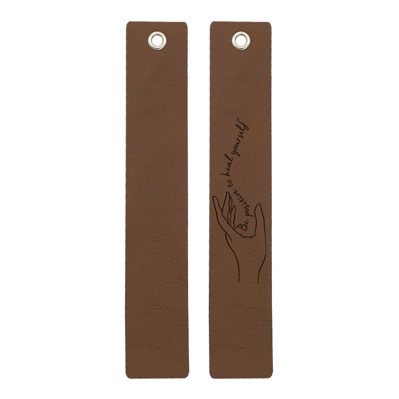 Laserable Leatherette Long Figura Bookmark
