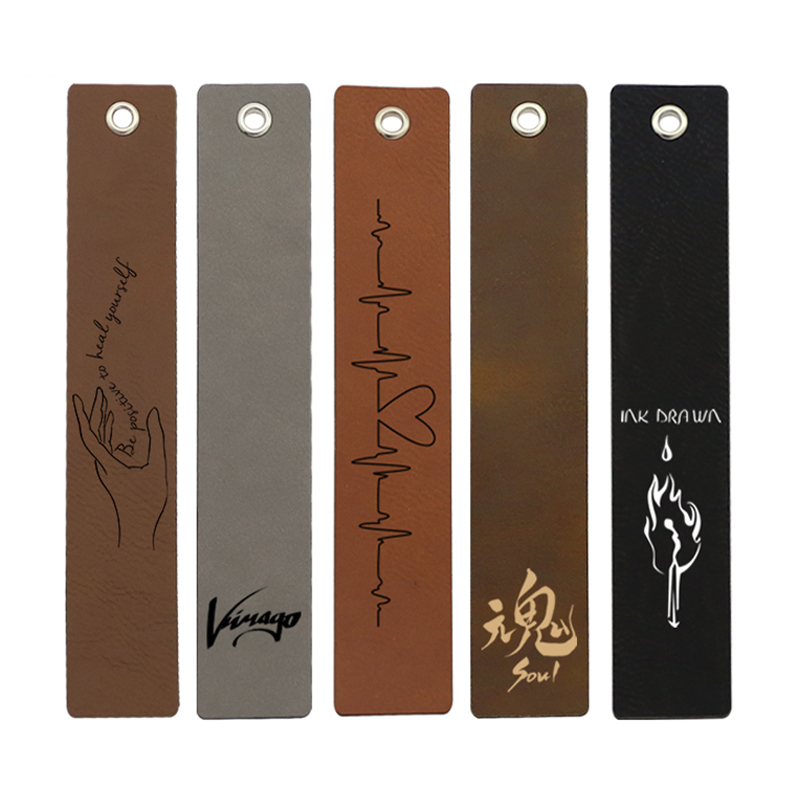 Laserable Leatherette Long Figura Bookmark
