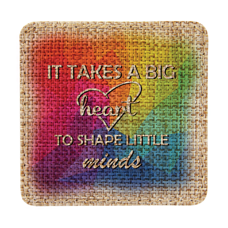 III 'x III' Square Burlap Sublimatable Patch cum Adhesive