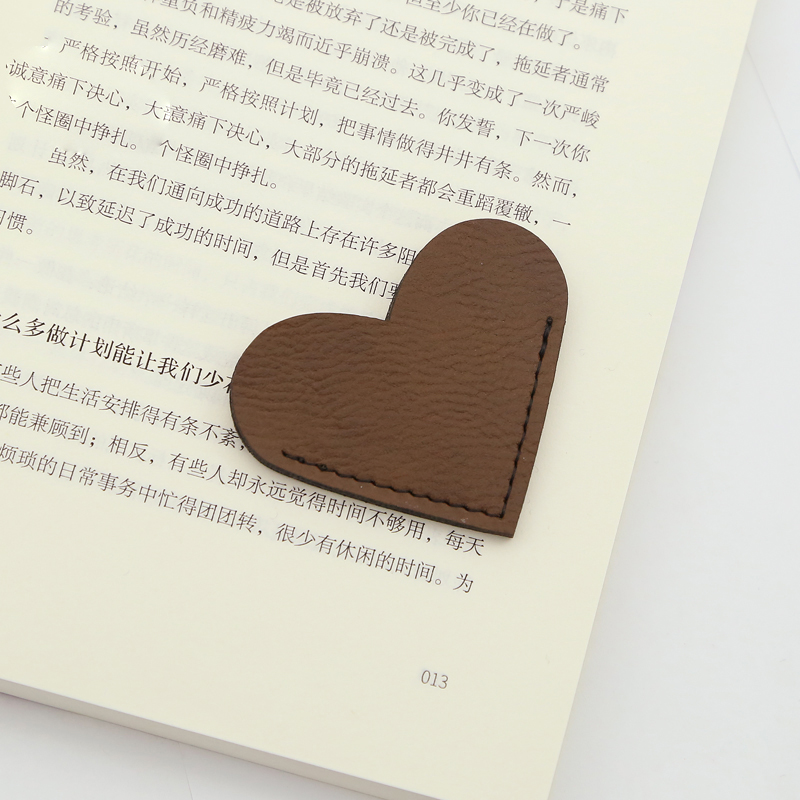 Laserable Leatherette Cordis Figura Bookmark