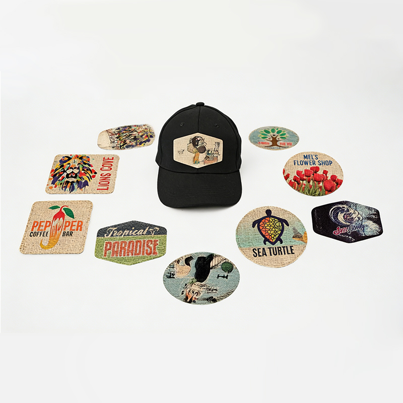 2 1/2' x 2 1/2' Burlap Square Sublimatable Patch with Adhesive