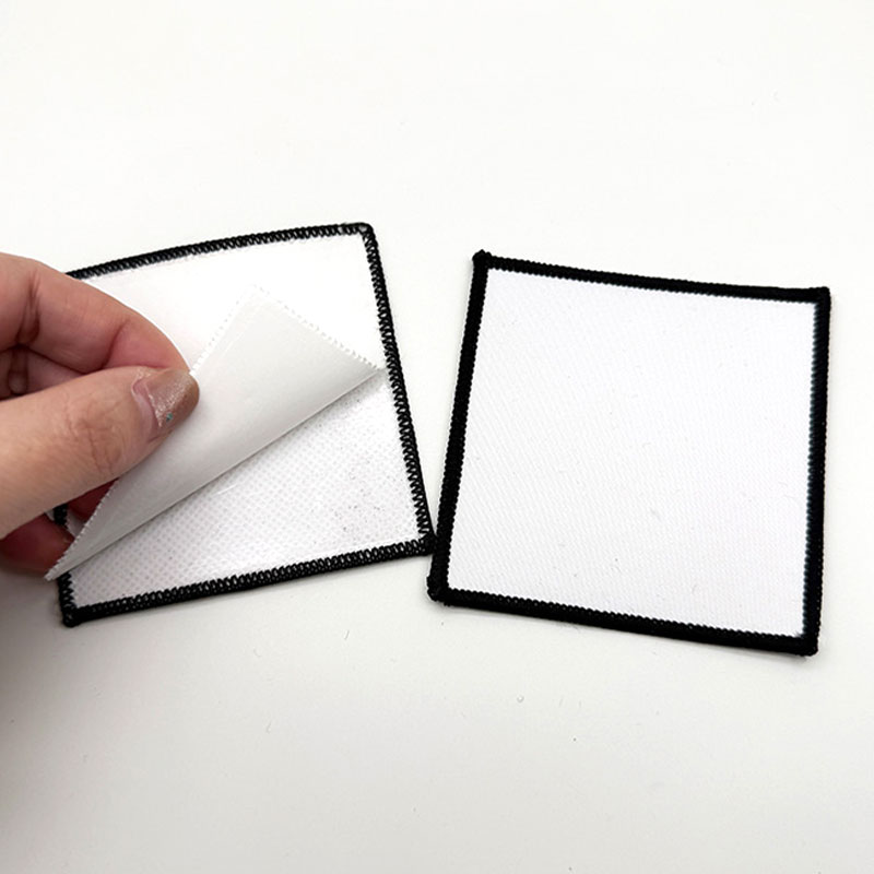 2 1/2' x 2 1/2' Square Sublimation Fabric Merrow Patch cum Adhesive