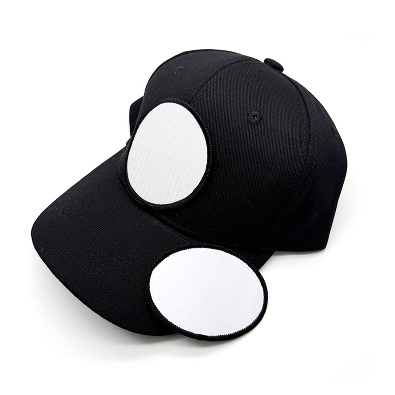 3' x 2' Oval Sublimation Fabric Merrow Patch cum Adhesive