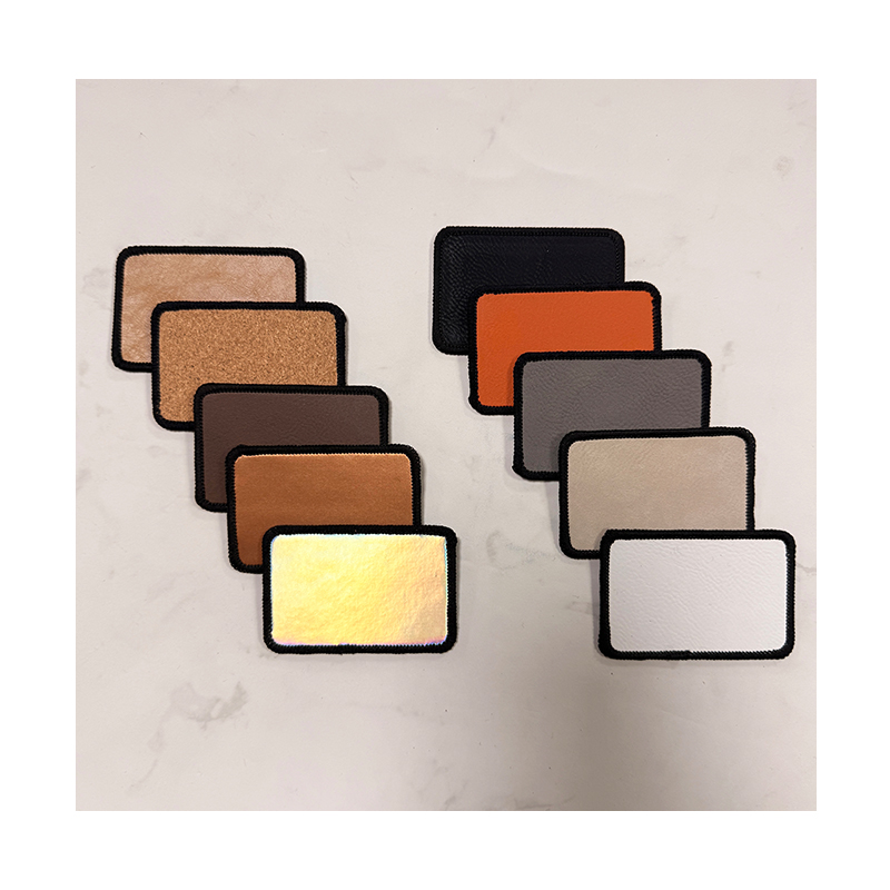 3 1/2' x 2 1/2' Rectangle Laserable Leatherette Merrow Patch with Adhesive