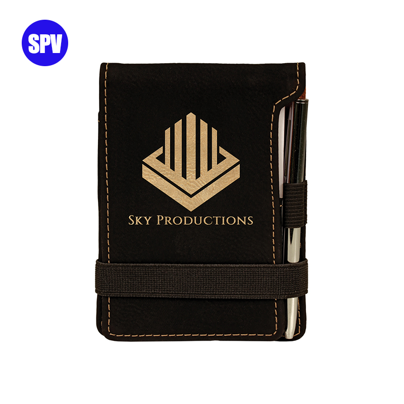 Laserable Leatherette Mini Nota cum Pen