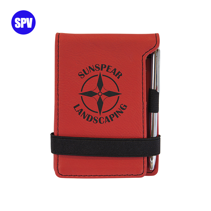 Laserable Leatherette Mini Nota cum Pen