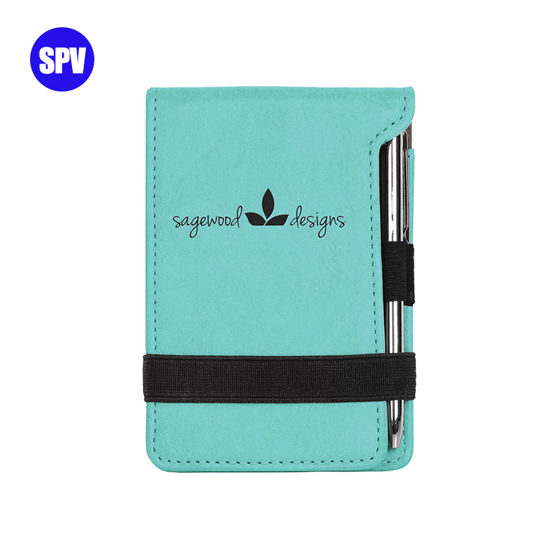Laserable Leatherette Mini Nota cum Pen