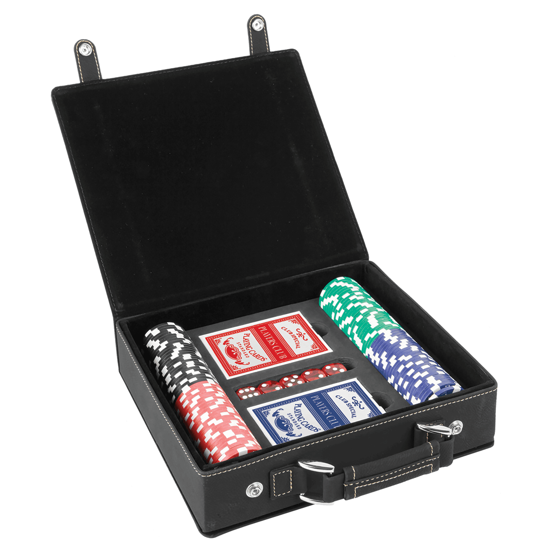 Laserable Leatherette Casino, Card et alea Sets