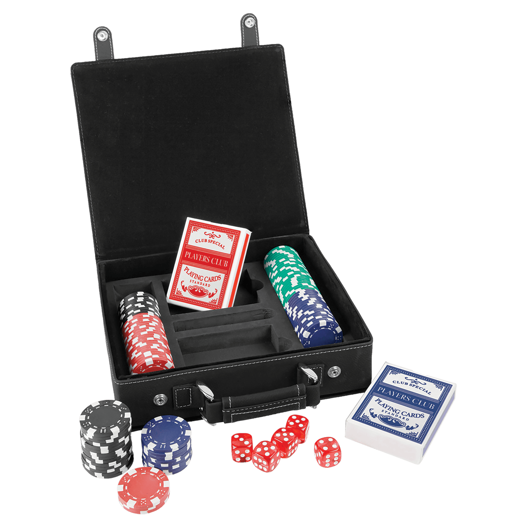 Laserable Leatherette Casino, Card et alea Sets