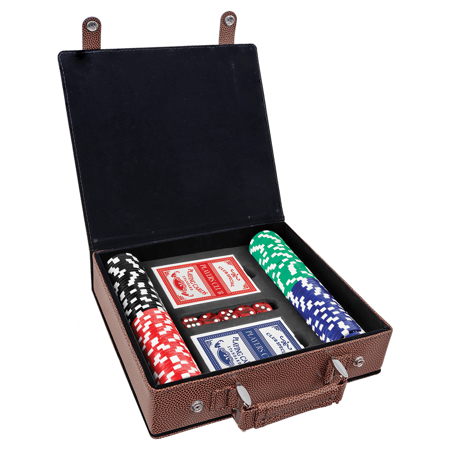 Laserable Leatherette Casino, Card et alea Sets
