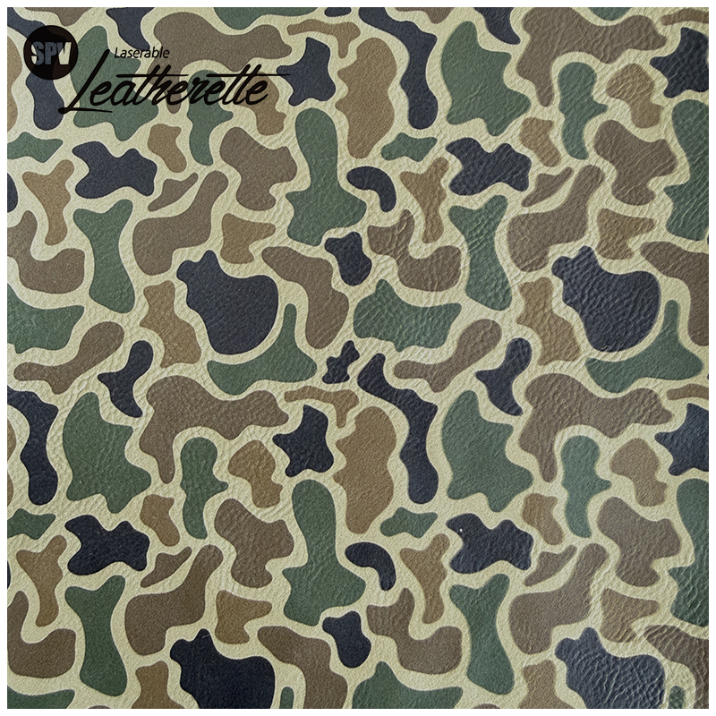 Camouflage Laserable Leatherette Sheet cum tenaces / sine tenaces