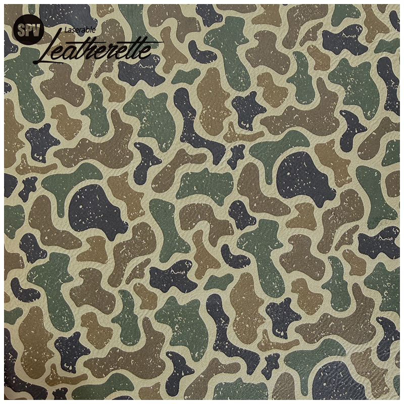 Camouflage Laserable Leatherette Sheet cum tenaces / sine tenaces