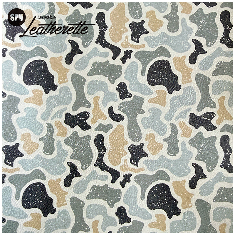 Camouflage Laserable Leatherette Sheet cum tenaces / sine tenaces