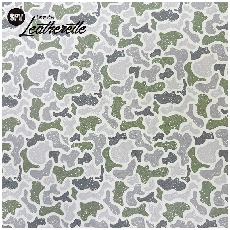 Camouflage Laserable Leatherette Sheet cum tenaces / sine tenaces