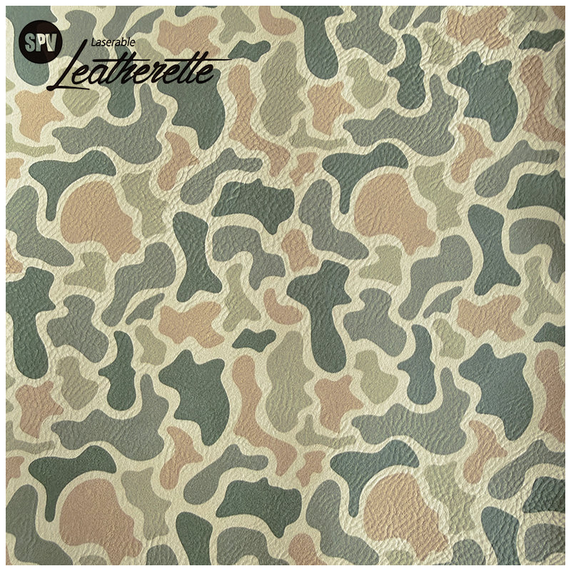 Camouflage Laserable Leatherette Sheet cum tenaces / sine tenaces