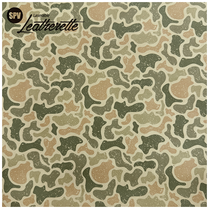 Camouflage Laserable Leatherette Sheet cum tenaces / sine tenaces