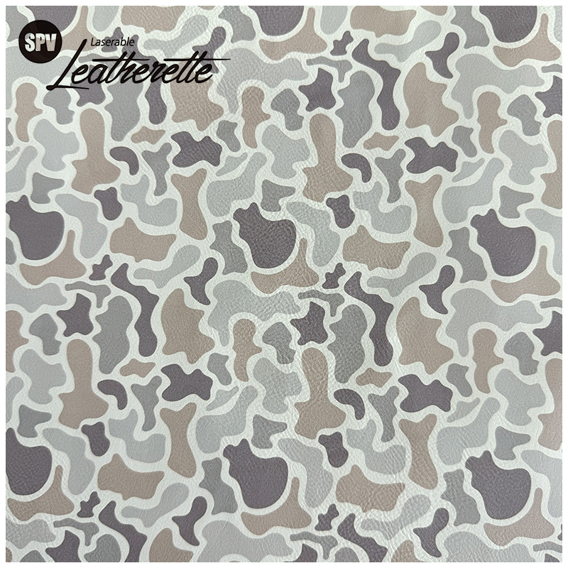 Camouflage Laserable Leatherette Sheet cum tenaces / sine tenaces