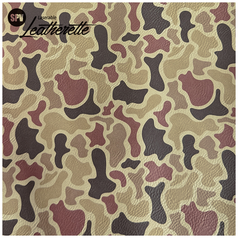 Camouflage Laserable Leatherette Sheet cum tenaces / sine tenaces