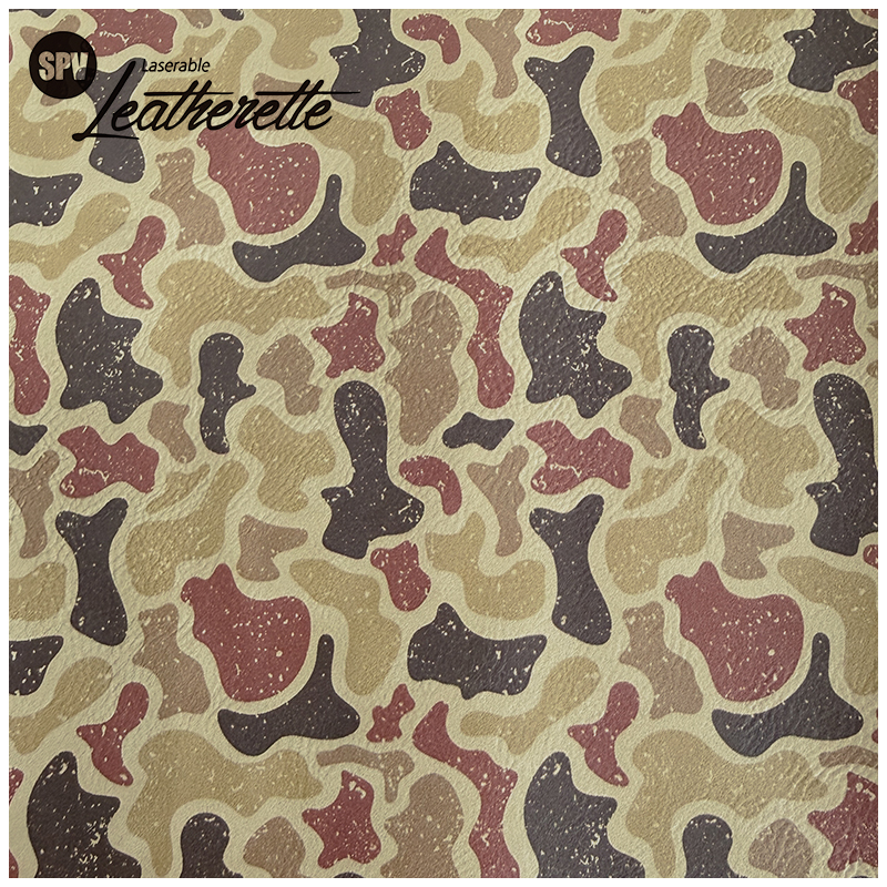 Camouflage Laserable Leatherette Sheet cum tenaces / sine tenaces