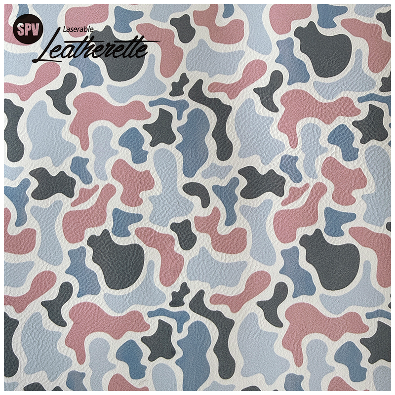 Camouflage Laserable Leatherette Sheet cum tenaces / sine tenaces