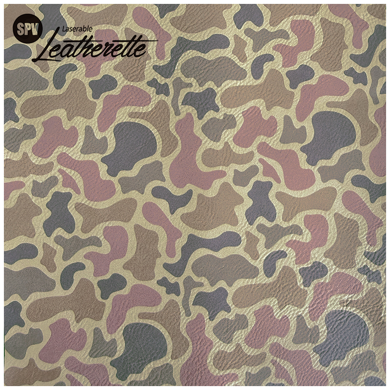 Camouflage Laserable Leatherette Sheet cum tenaces / sine tenaces