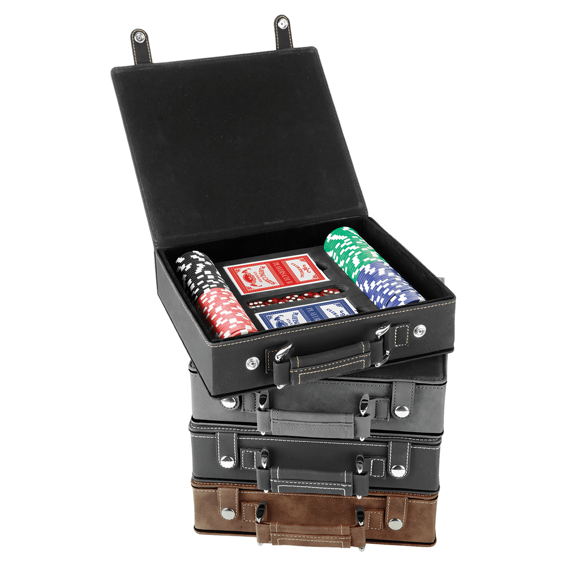 Laserable Leatherette Casino, Card et alea Sets