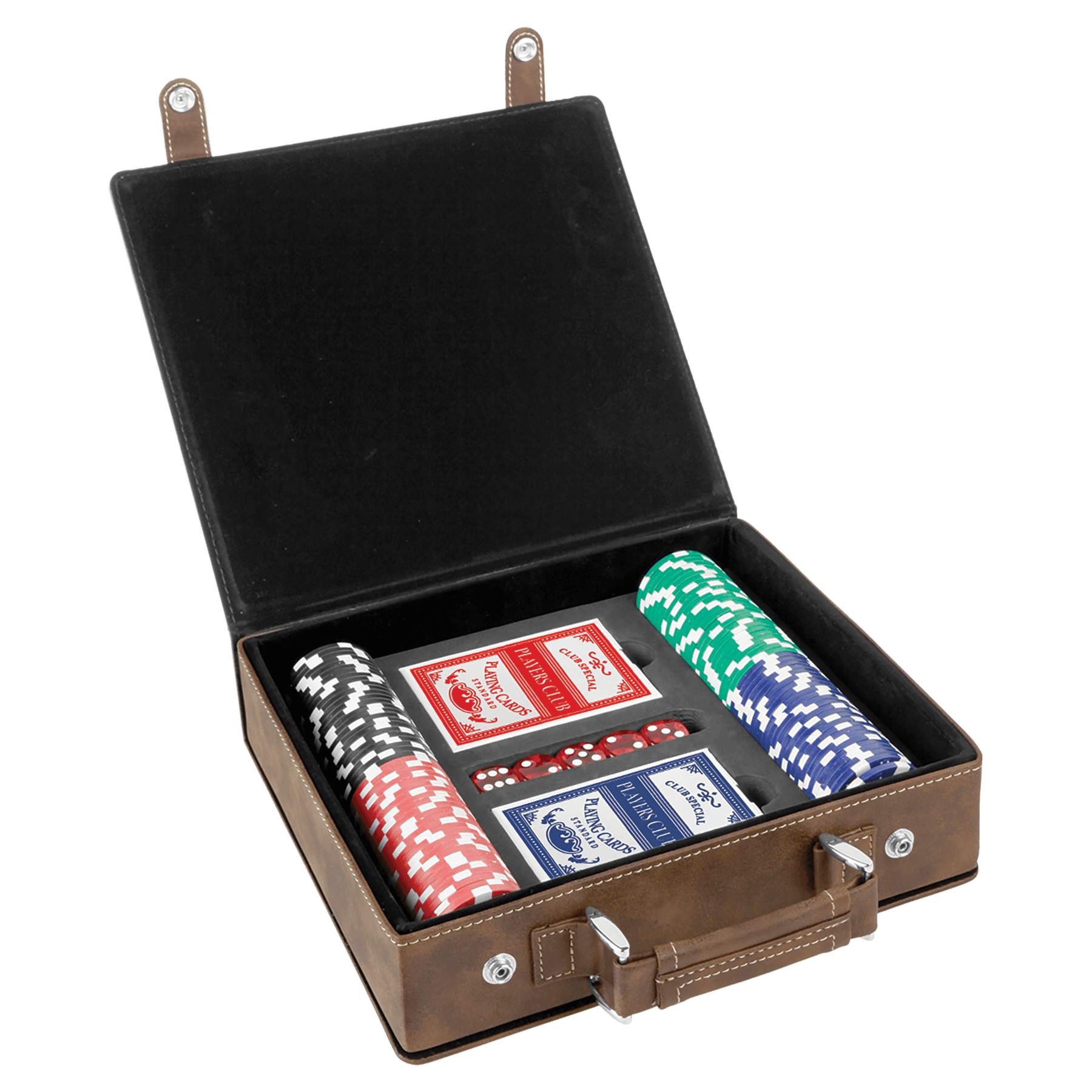 Laserable Leatherette Casino, Card et alea Sets