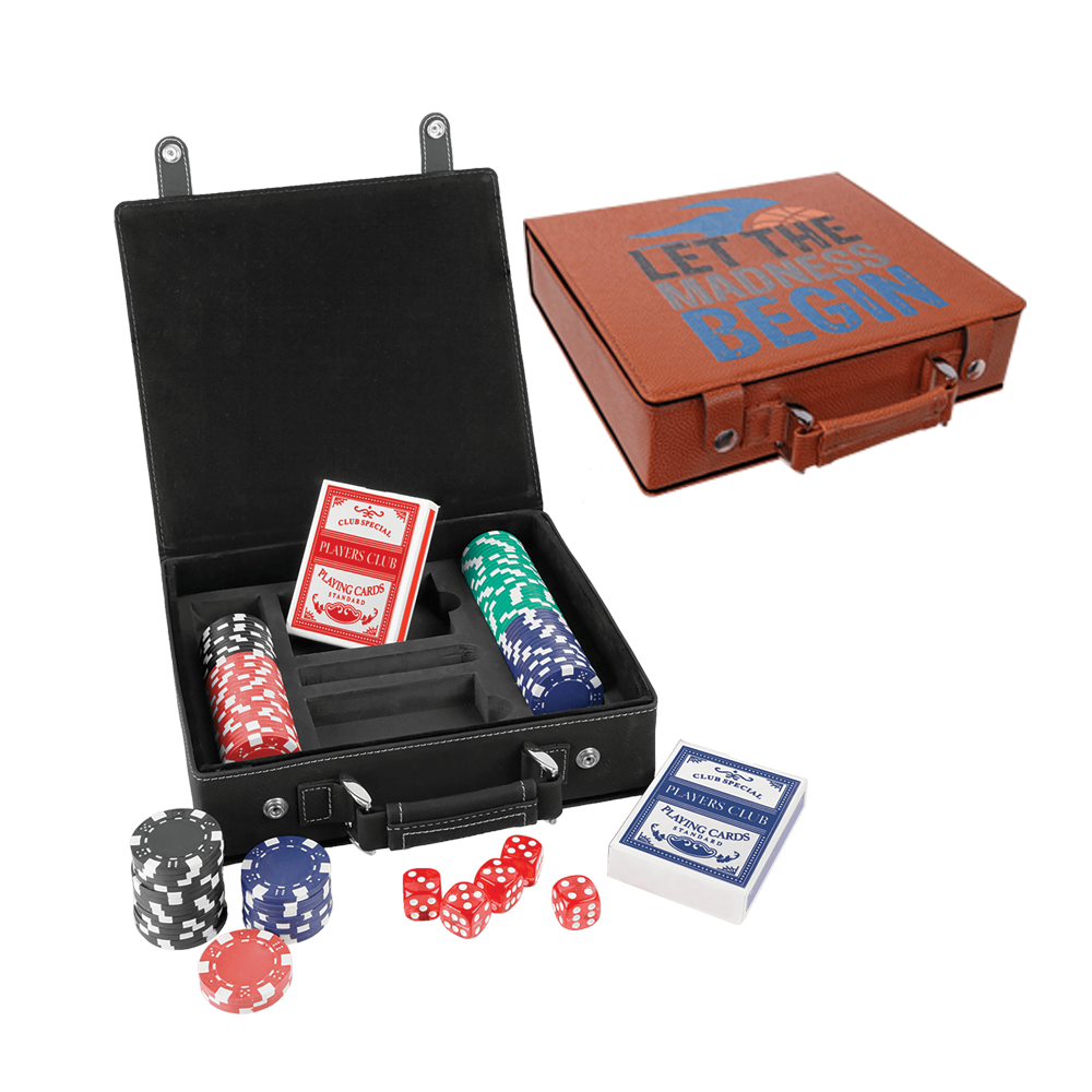 Laserable Leatherette Casino, Card et alea Sets
