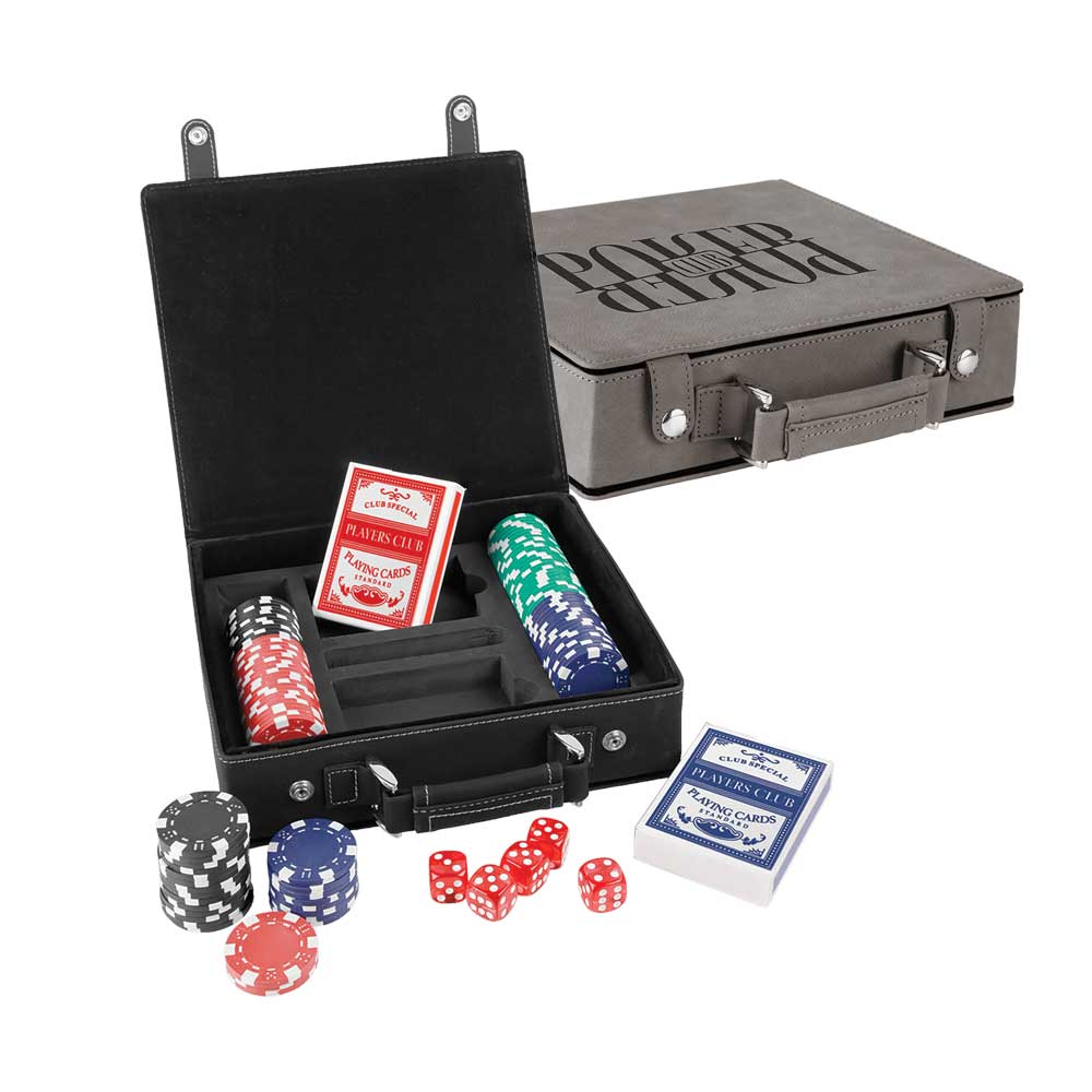 Laserable Leatherette Casino, Card et alea Sets