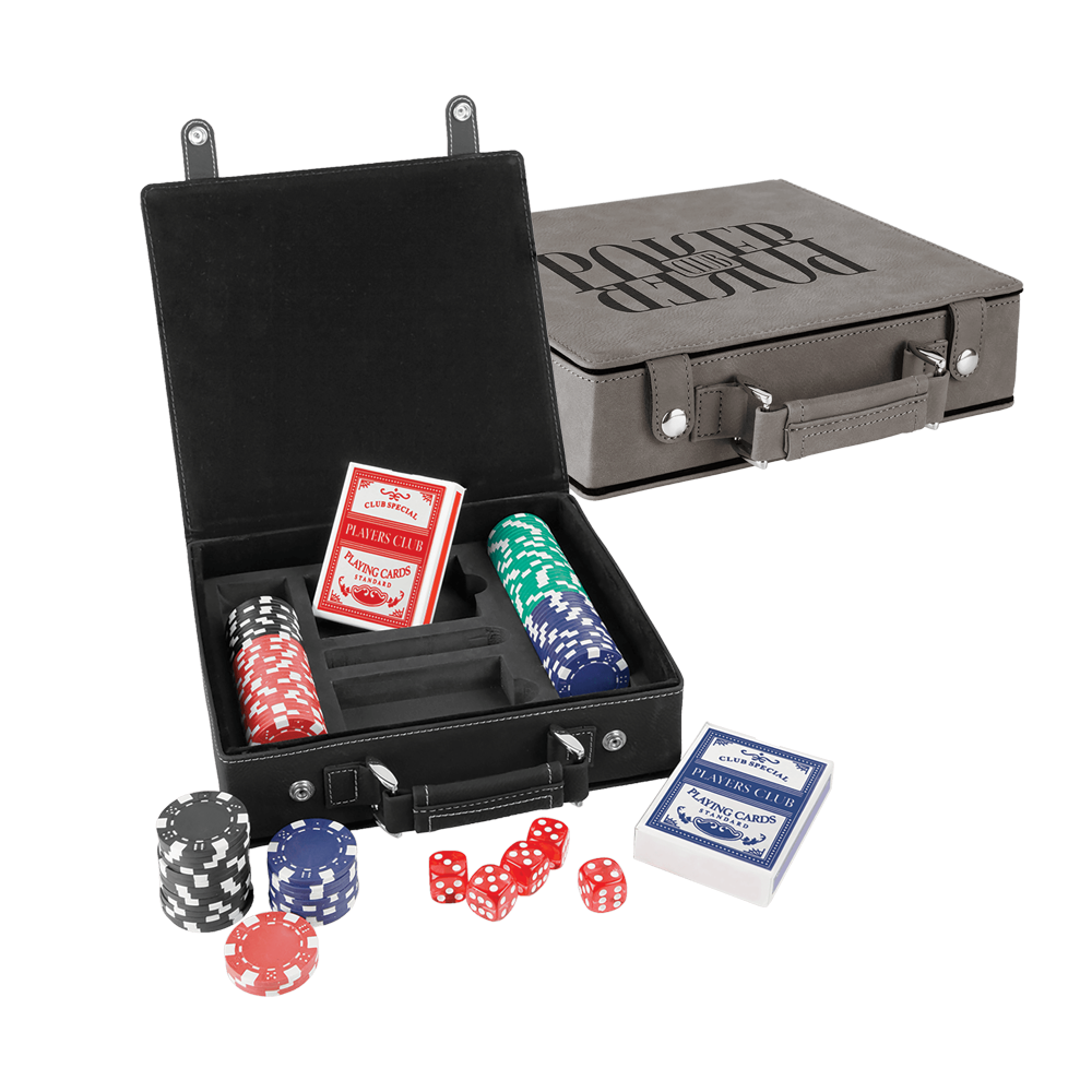 Laserable Leatherette Casino, Card et alea Sets