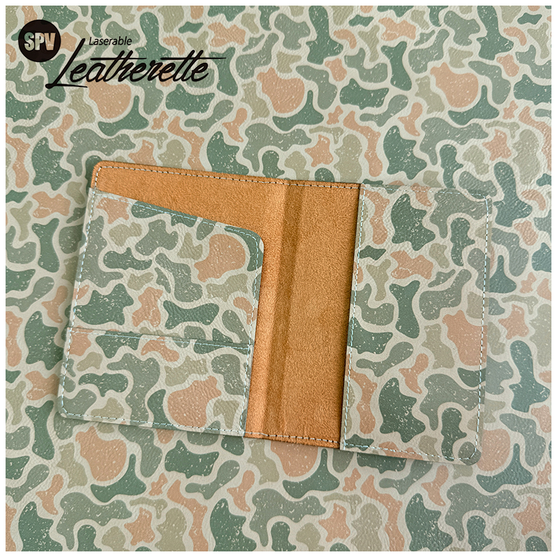 Camouflage Laserable Leatherette Sheet cum tenaces / sine tenaces