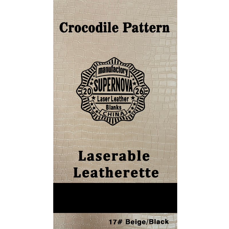 Crocodilus caelatum Laserable Leatherette Sheet cum tenaces / sine tenaces Crocodilus caelatum Laserable Leatherette Sheet cum tenaces / sine tenaces