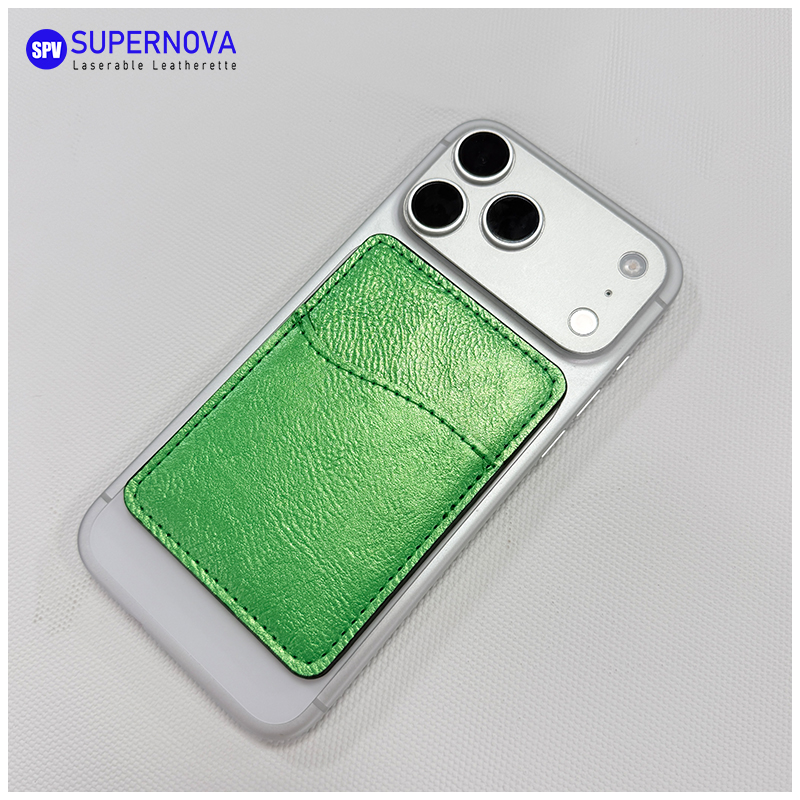 Laserable Leatherette Phone Card Holder cum Magnet