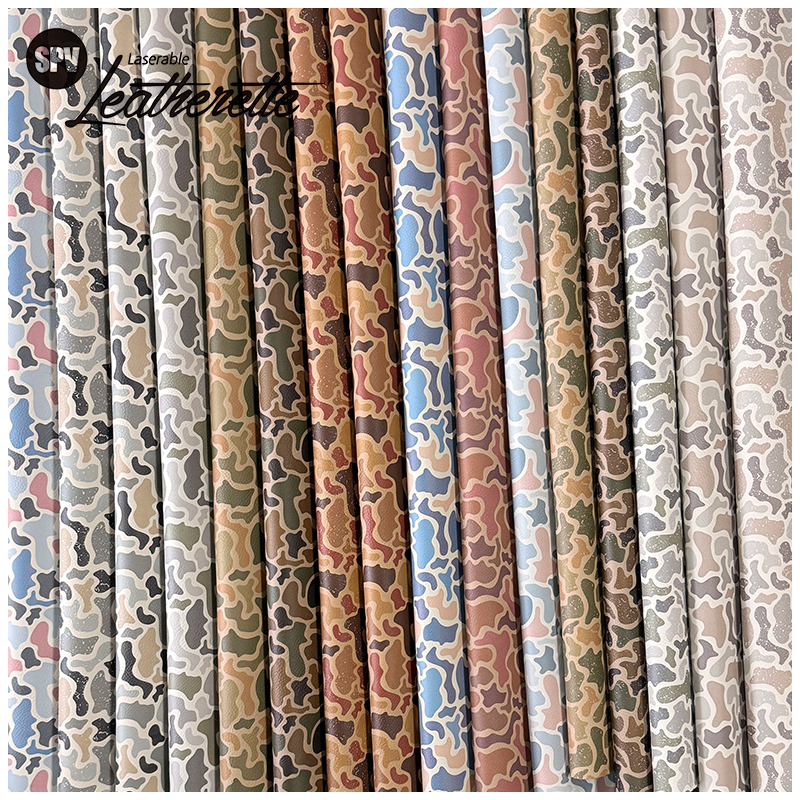 Camouflage Laserable Leatherette Sheet cum tenaces / sine tenaces