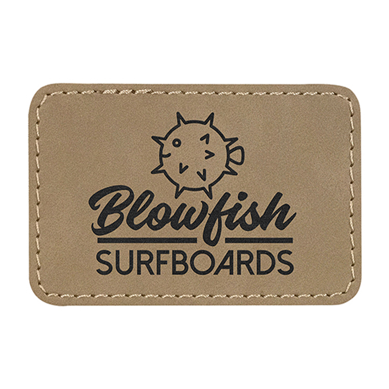 3 1/2' x 2 1/2' Rectangle Leatherette Patches