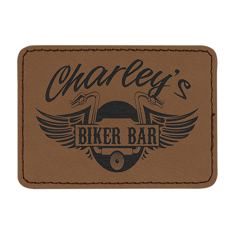 3 1/2' x 2 1/2' Rectangle Leatherette Patches