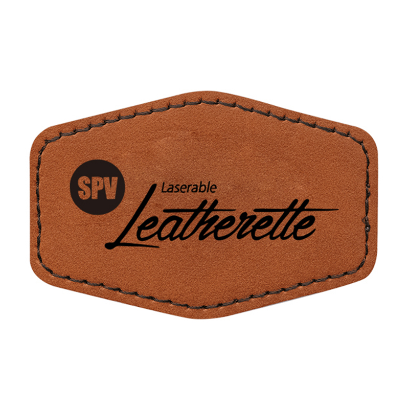 3 1/2' x 2 1/2' Hex Leatherette Patches 3 1/2' x 2 1/2' Hex Leatherette Patches
