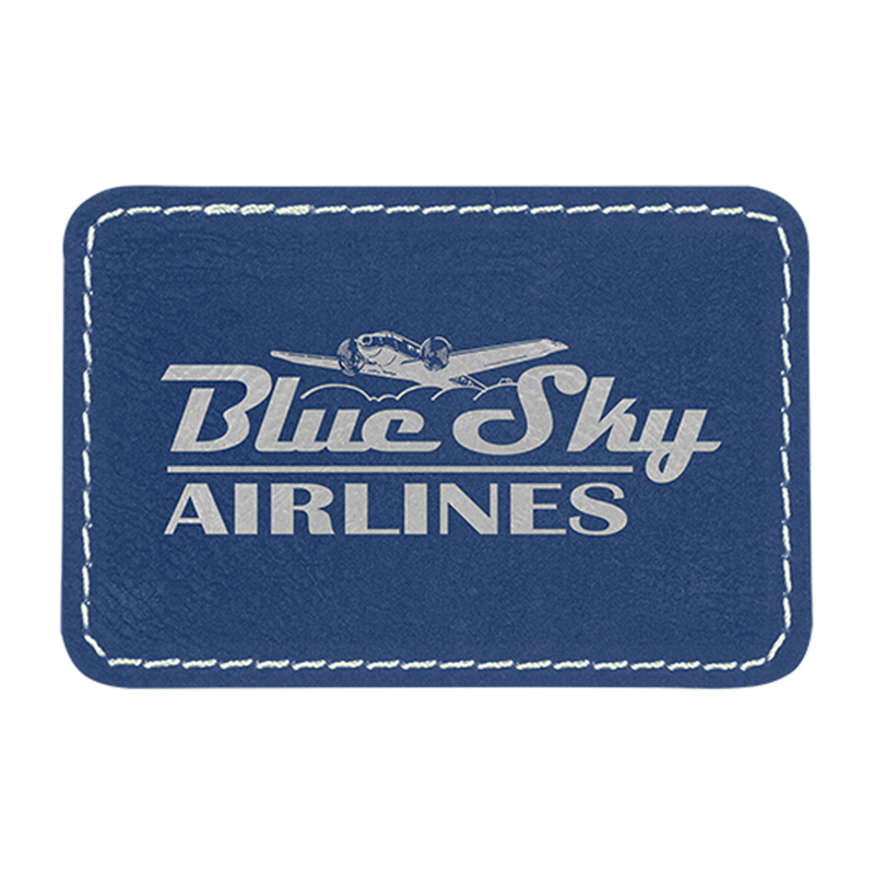 3 1/2' x 2 1/2' Rectangle Leatherette Patches
