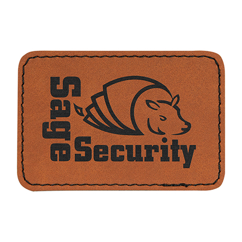 3 1/2' x 2 1/2' Rectangle Leatherette Patches