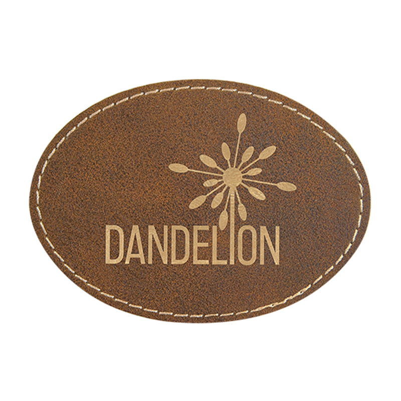 3 1/2' x 2 1/2' Oval Leatherette Patches