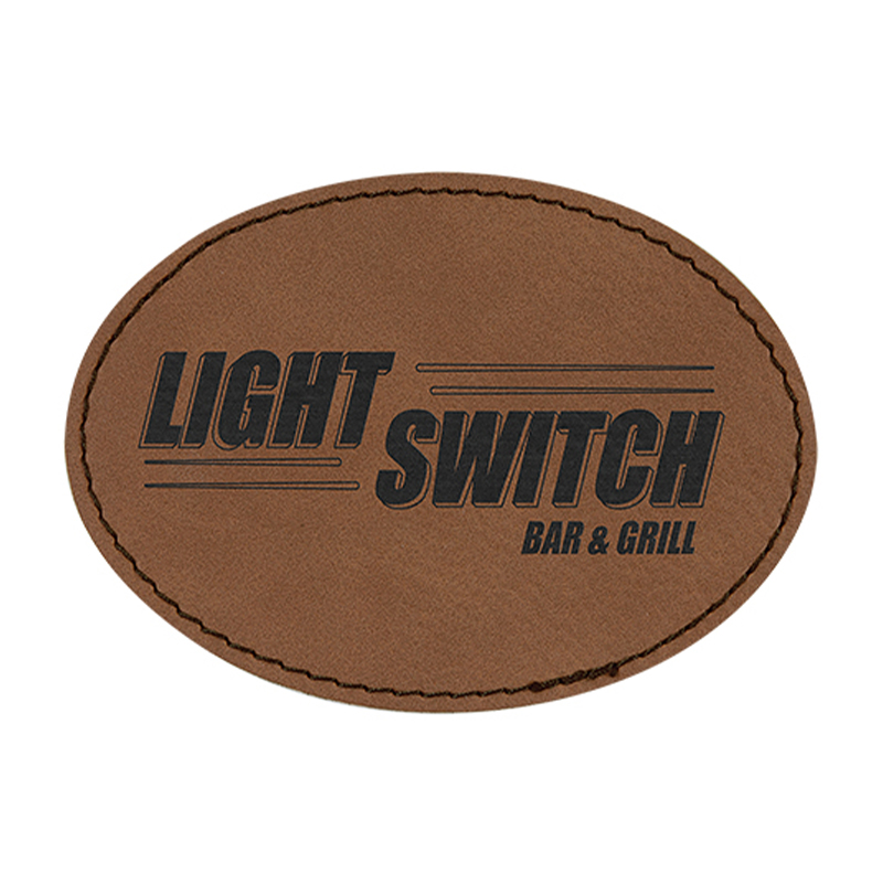 3 1/2' x 2 1/2' Oval Leatherette Patches