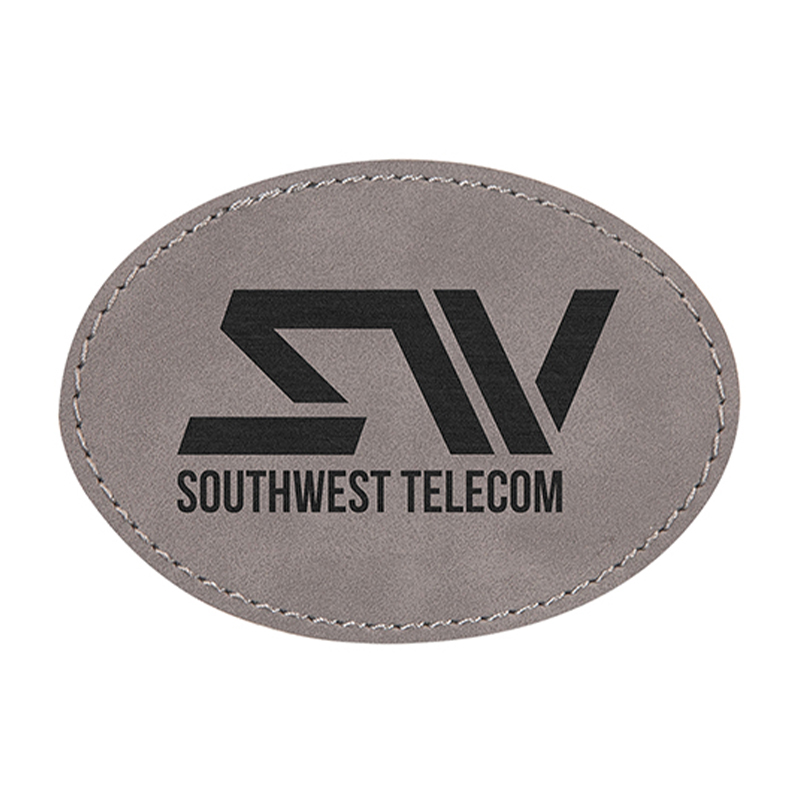 3 1/2' x 2 1/2' Oval Leatherette Patches