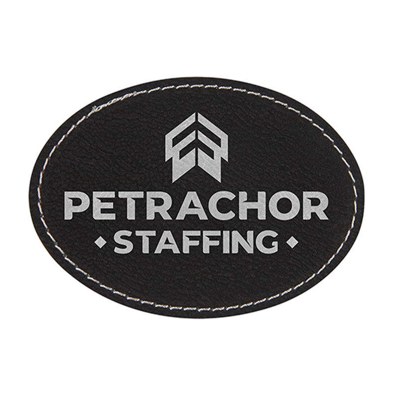 3 1/2' x 2 1/2' Oval Leatherette Patches