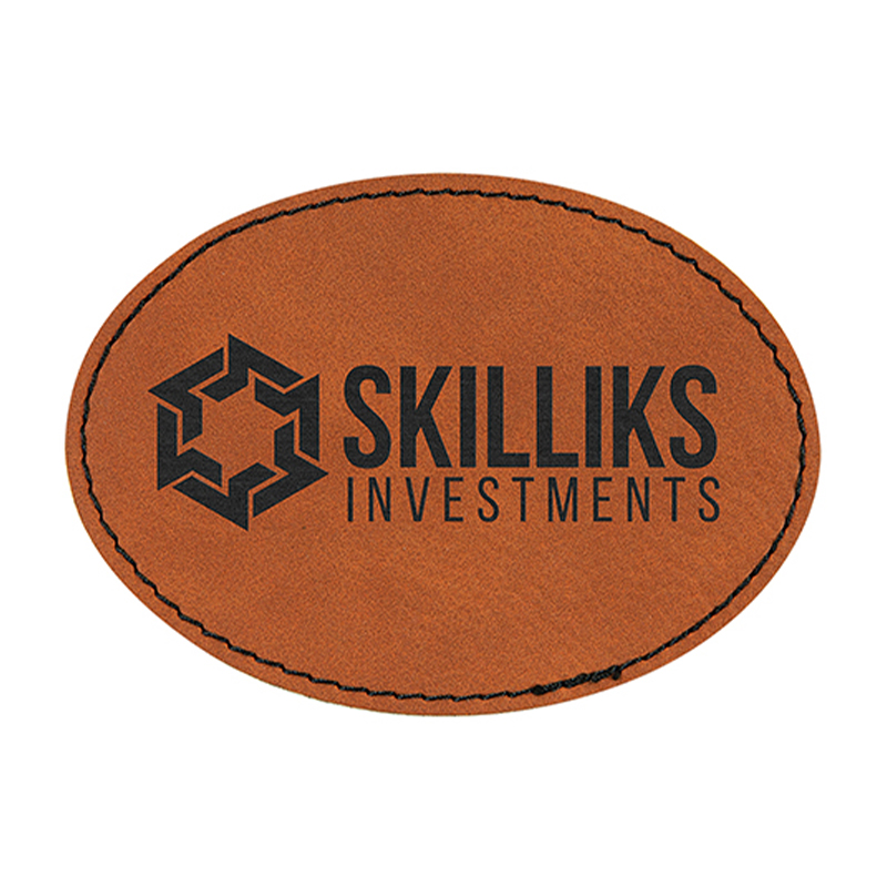 3' x 2' Oval Leatherette Patches