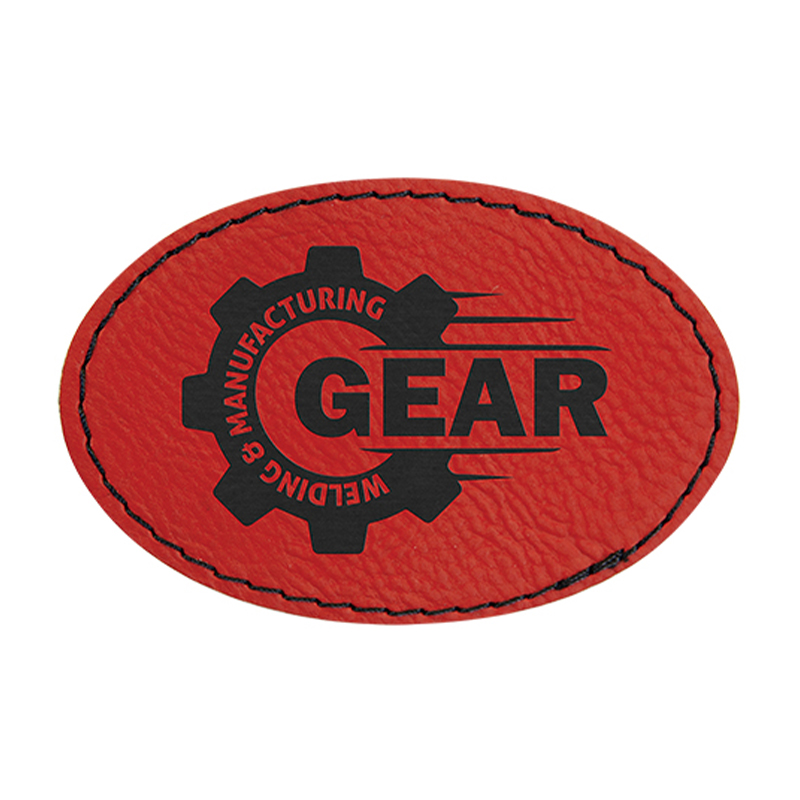 3 1/2' x 2 1/2' Oval Leatherette Patches