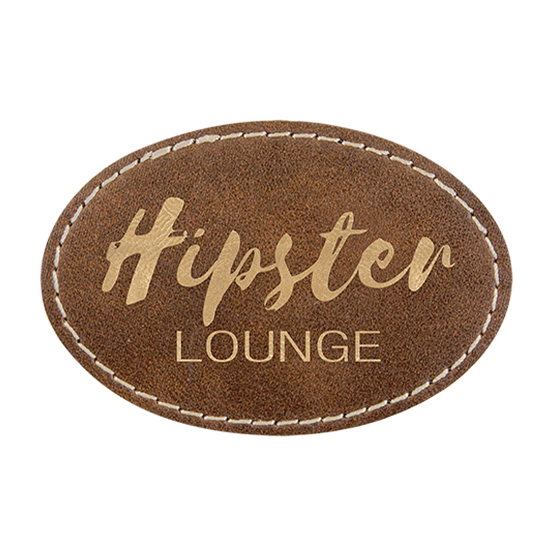 3 1/2' x 2 1/2' Oval Leatherette Patches
