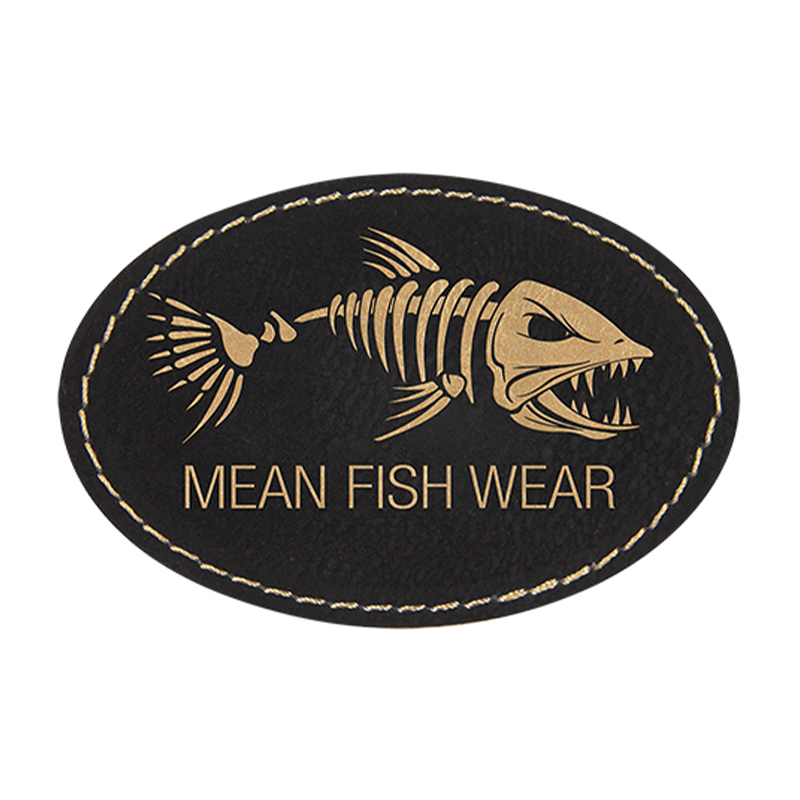 3 1/2' x 2 1/2' Oval Leatherette Patches