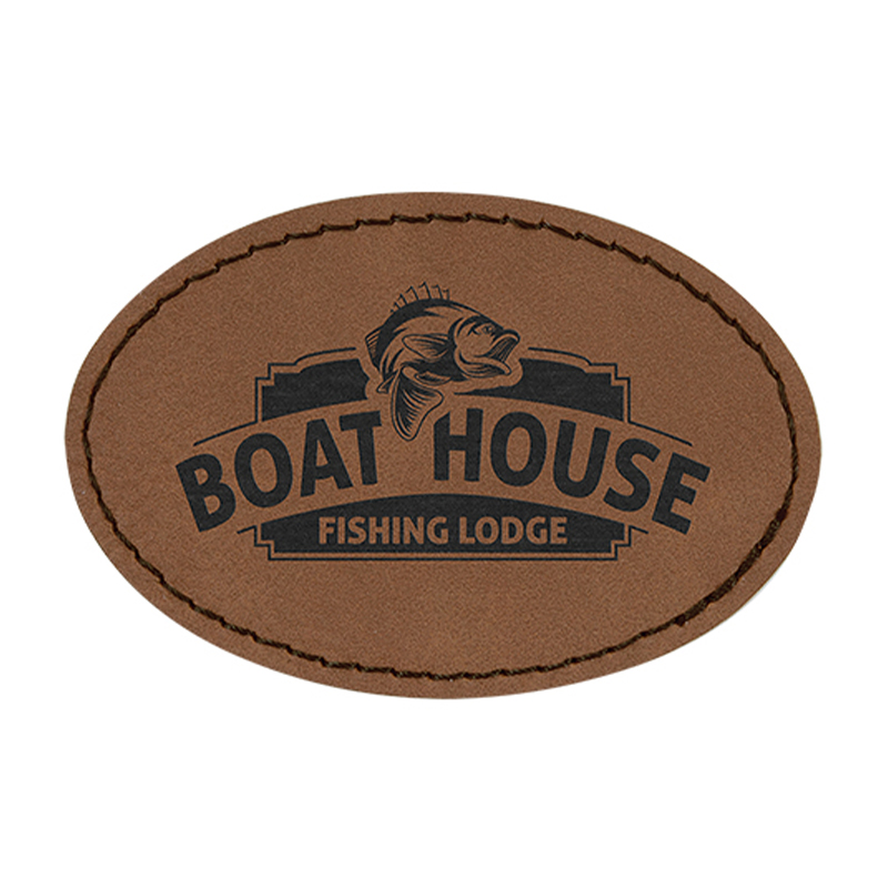 3 1/2' x 2 1/2' Oval Leatherette Patches